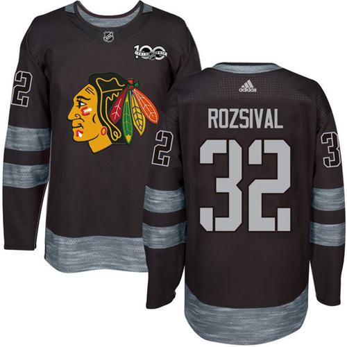 Adidas Blackhawks #32 Michal Rozsival Black 1917-100th Anniversary Stitched NHL Jersey